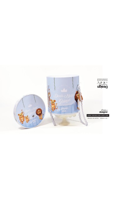 Trusou de botez cu broderie personalizata pentru baieti, Regele leu 32
